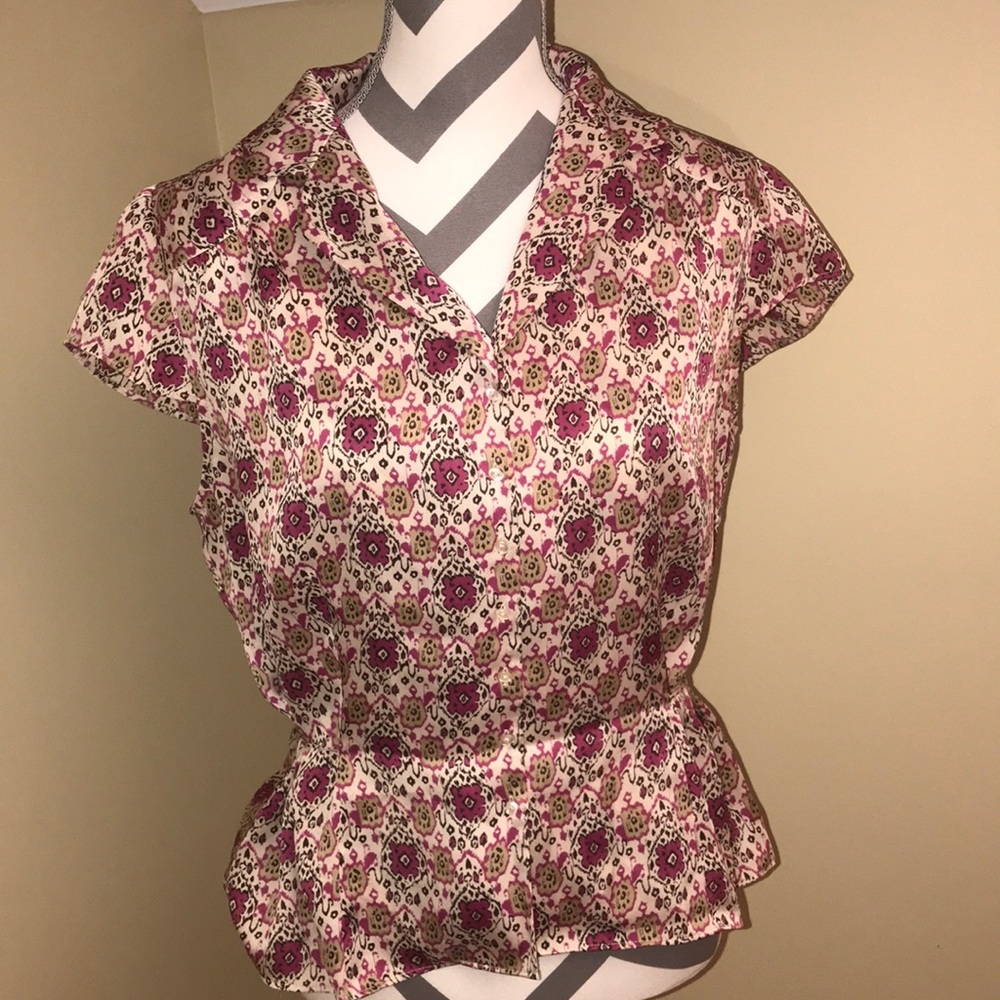 Loft button down top